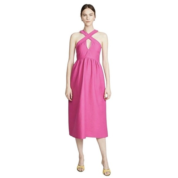 Rachel Comey Terry Keyhole Textured Midi Dress Womens Size Large NWT $595 - Picture 2 of 16